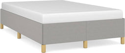 vidaXL - Bedframe - stof - lichtgrijs - 120x190 - cm