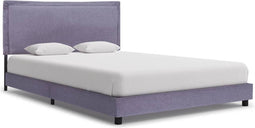 vidaXL - Bedframe - stof - lichtgrijs - 140x200 - cm