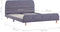 vidaXL - Bedframe - stof - lichtgrijs - 140x200 - cm