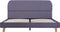 vidaXL - Bedframe - stof - lichtgrijs - 140x200 - cm