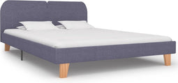 vidaXL - Bedframe - stof - lichtgrijs - 160x200 - cm