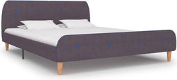 vidaXL - Bedframe - stof - taupe - 160x200 - cm