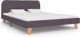 vidaXL - Bedframe - stof - taupe - 180x200 - cm