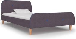 vidaXL - Bedframe - stof - taupe - 90x200 - cm
