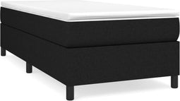vidaXL - Bedframe - stof - zwart - 90x190 - cm