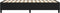 vidaXL - Bedframe - stof - zwart - 90x190 - cm