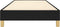 vidaXL - Bedframe - stof - zwart - 90x190 - cm