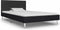 vidaXL - Bedframe - stof - zwart - 90x200 - cm