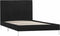 vidaXL - Bedframe - stof - zwart - 90x200 - cm