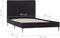 vidaXL - Bedframe - stof - zwart - 90x200 - cm