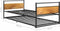 vidaXL - Bedframe - uitschuifbaar - metaal - zwart - 90x200 - cm