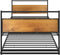 vidaXL - Bedframe - uitschuifbaar - metaal - zwart - 90x200 - cm