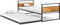 vidaXL - Bedframe - uitschuifbaar - metaal - zwart - 90x200 - cm