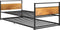 vidaXL - Bedframe - uitschuifbaar - metaal - zwart - 90x200 - cm