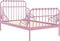 vidaXL - Bedframe - verlengbaar - metaal - roze - 80x130/200 - cm