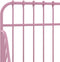 vidaXL - Bedframe - verlengbaar - metaal - roze - 80x130/200 - cm