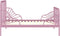 vidaXL - Bedframe - verlengbaar - metaal - roze - 80x130/200 - cm