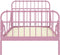 vidaXL - Bedframe - verlengbaar - metaal - roze - 80x130/200 - cm