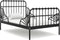 vidaXL - Bedframe - verlengbaar - metaal - zwart - 80x130/200 - cm
