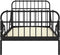 vidaXL - Bedframe - verlengbaar - metaal - zwart - 80x130/200 - cm