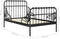 vidaXL - Bedframe - verlengbaar - metaal - zwart - 80x130/200 - cm