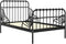 vidaXL - Bedframe - verlengbaar - metaal - zwart - 80x130/200 - cm