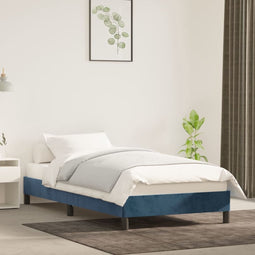 vidaXL - Bedframe - zonder - matras - 100x200 - cm - fluweel - donkerblauw