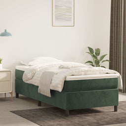 vidaXL - Bedframe - zonder - matras - 100x200 - cm - fluweel - donkergroen