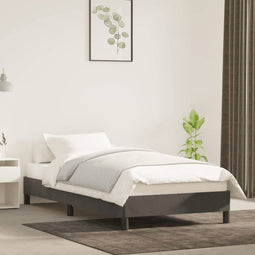 vidaXL - Bedframe - zonder - matras - 100x200 - cm - fluweel - donkergrijs