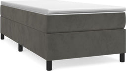 vidaXL - Bedframe - zonder - matras - 100x200 - cm - fluweel - donkergrijs