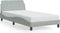 vidaXL - Bedframe - zonder - matras - 100x200 - cm - fluweel - lichtgrijs
