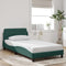 vidaXL - Bedframe - zonder - matras - 100x200 - cm - fluweel - donkergroen