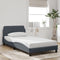 vidaXL - Bedframe - zonder - matras - 100x200 - cm - fluweel - donkergrijs