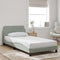 vidaXL - Bedframe - zonder - matras - 100x200 - cm - fluweel - lichtgrijs