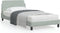 vidaXL - Bedframe - zonder - matras - 100x200 - cm - fluweel - lichtgrijs