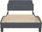 vidaXL - Bedframe - zonder - matras - 100x200 - cm - fluweel - donkergrijs