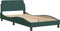 vidaXL - Bedframe - zonder - matras - 100x200 - cm - fluweel - donkergroen