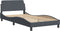 vidaXL - Bedframe - zonder - matras - 100x200 - cm - fluweel - donkergrijs