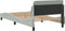 vidaXL - Bedframe - zonder - matras - 100x200 - cm - fluweel - lichtgrijs