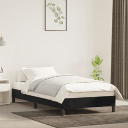 vidaXL - Bedframe - zonder - matras - 100x200 - cm - fluweel - zwart