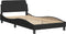 vidaXL - Bedframe - zonder - matras - 100x200 - cm - fluweel - zwart