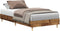 vidaXL - Bedframe - zonder - matras - 100x200 - cm - spaanplaat - bewerkt - hout