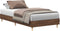 vidaXL - Bedframe - zonder - matras - 100x200 - cm - spaanplaat - bruin - eikenkleurig
