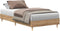 vidaXL - Bedframe - zonder - matras - 100x200 - cm - spaanplaat - artisanaal - eiken