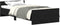 vidaXL - Bedframe - zonder - matras - 100x200 - cm - spaanplaat - zwart - eikenkleurig