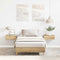 vidaXL - Bedframe - zonder - matras - 100x200 - cm - spaanplaat - artisanaal - eiken