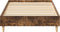vidaXL - Bedframe - zonder - matras - 100x200 - cm - spaanplaat - gerookt - eiken