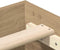 vidaXL - Bedframe - zonder - matras - 100x200 - cm - spaanplaat - artisanaal - eiken