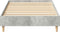 vidaXL - Bedframe - zonder - matras - 100x200 - cm - spaanplaat - betongrijs