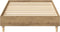 vidaXL - Bedframe - zonder - matras - 100x200 - cm - spaanplaat - artisanaal - eiken
